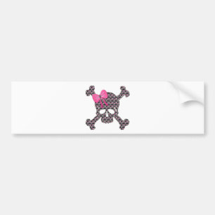 Flowery Skull Bumper Sticker