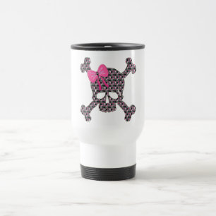 Flowery Skull Travel Mug