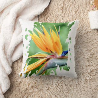 Flowery Splatter Throw Pillow