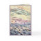 Flowing abstract fibre art in cream black pink