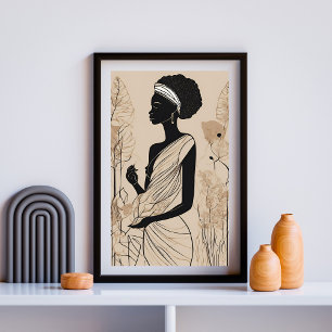 Flowing African Goddess  Poster