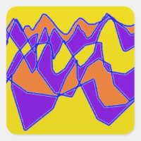 Flowing art patten purple and mustard colours
