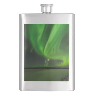 Flowing Aurora Hip Flask