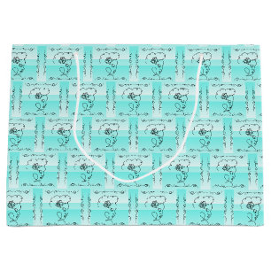 Flowing Beauty Aqua Horizontal Gift Bag