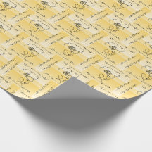 Flowing Beauty: Goldenrod Line Art Gift Wrap Roll
