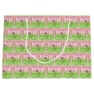 Flowing Beauty Peony Horizontal Gift Bag 