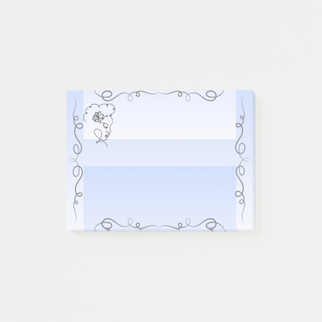 Flowing Beauty Periwinkle Sticky Notes (Front)