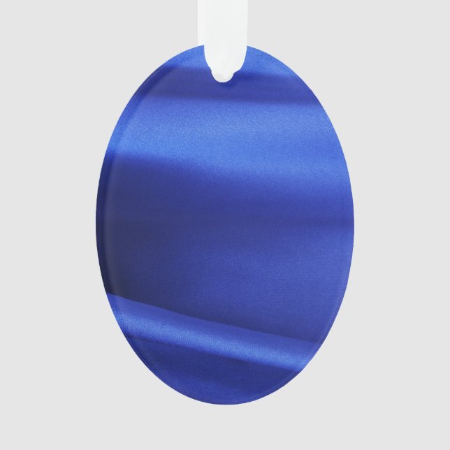 Flowing Blue Silk Fabric Abstract Ornament (Front)