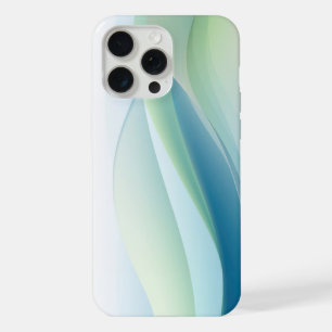 Flowing forms in shades of green iPhone 15 pro max case
