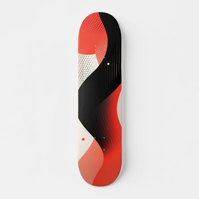 Flowing forms with circles skateboard (Front)