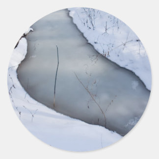 flowing frozen classic round sticker
