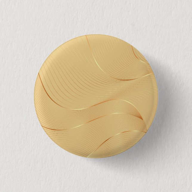 Flowing Gold Lines Luxury Abstract Background Art 1 Inch Round Button (Front)