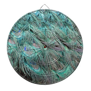 Flowing Green Feathers Hidden Blue Eyes Dartboard