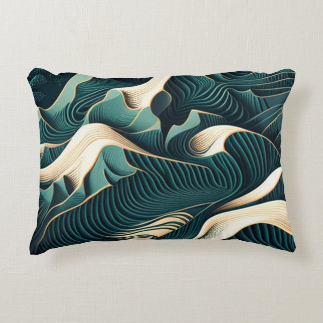 Flowing Harmony Accent Pillow (Front)