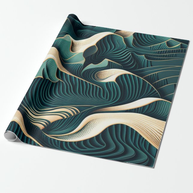 Flowing Harmony Wrapping Paper (Unrolled)