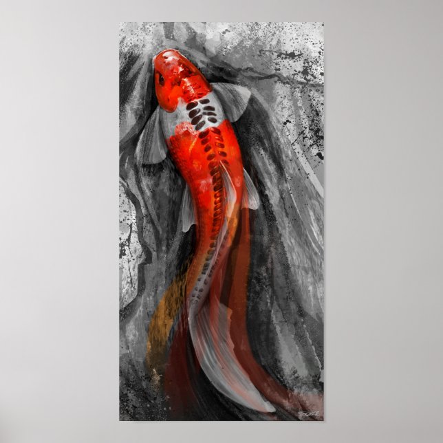 Flowing Koi Poster (Front)