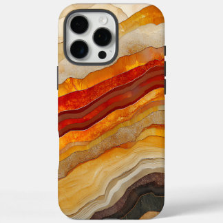 Flowing Layers of Abstract Earth Tones iPhone 16 Pro Max Case