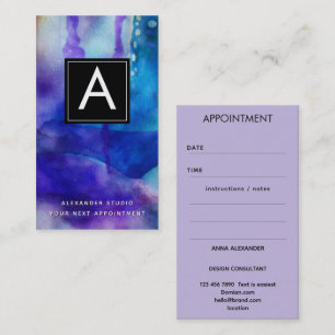  Flowing Light   Abstract Watercolor   Business Card
