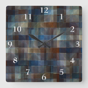 Flowing Metal Weave Square Wall Clock
