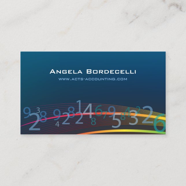 Flowing Numbers Accounting Business Card (Front)