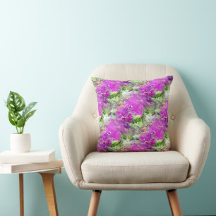 Flowing Petunias..... Throw Pillow