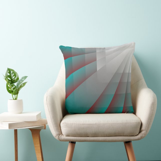 Flowing Rays Throw Pillow (Chair)