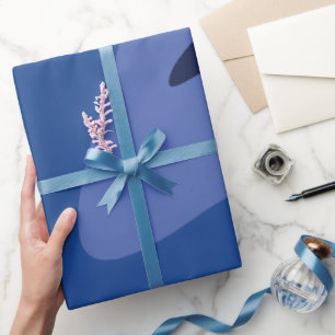 Flowing Ripples Dark Indigo Wrapping Paper