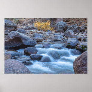 Flowing Rocky River Poster