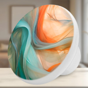 Flowing Silk Abstract Ceramic Knob