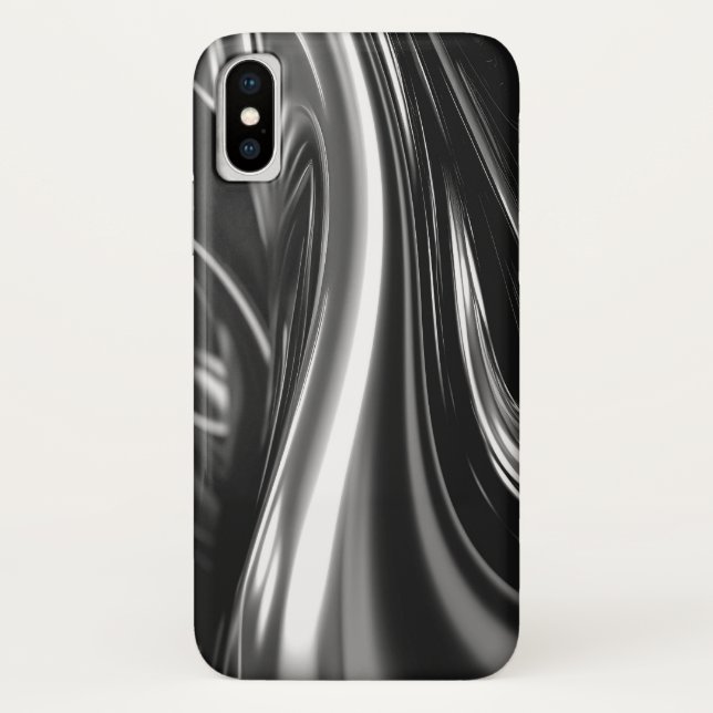 Flowing Silver Metal  Case-Mate iPhone Case (Back)