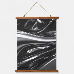 Flowing Silver Metal Hanging Tapestry