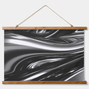 Flowing Silver Metal Hanging Tapestry