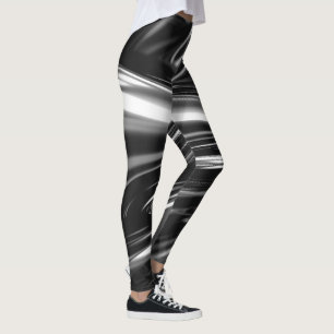 Flowing Silver Metal Leggings