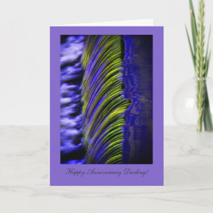Flowing Water Abstract, Happy Anniversay Darling Card
