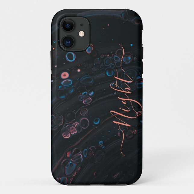  Flowing water drops monogram iphone cases. Case-M Case-Mate iPhone Case (Back)