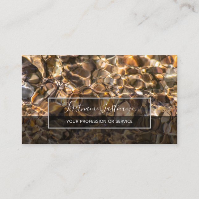 Flowing water in clear creek for mental health business card (Front)