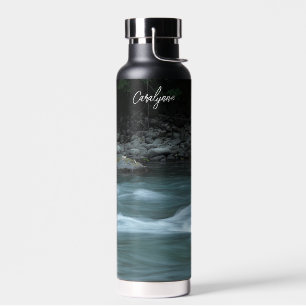 Flowing Water Nature Photo Personalized Bottle
