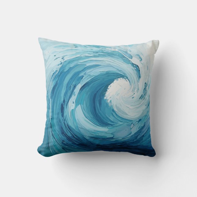 Flowing Water Throw Pillow (Front)