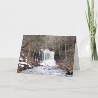Flowing Waterfall Christmas Card