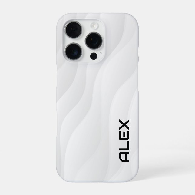 Flowing White Wave iPhone Case (Back)