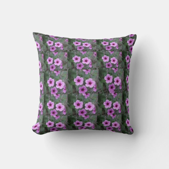 "Flowly Elegance: Custom Throw Pillow for Effortle (Front)