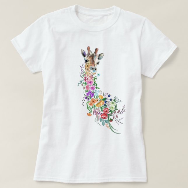 Flowral Giraffe T-Shirt (Design Front)