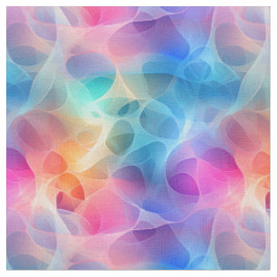 Flowy Rainbow Abstract Fabric