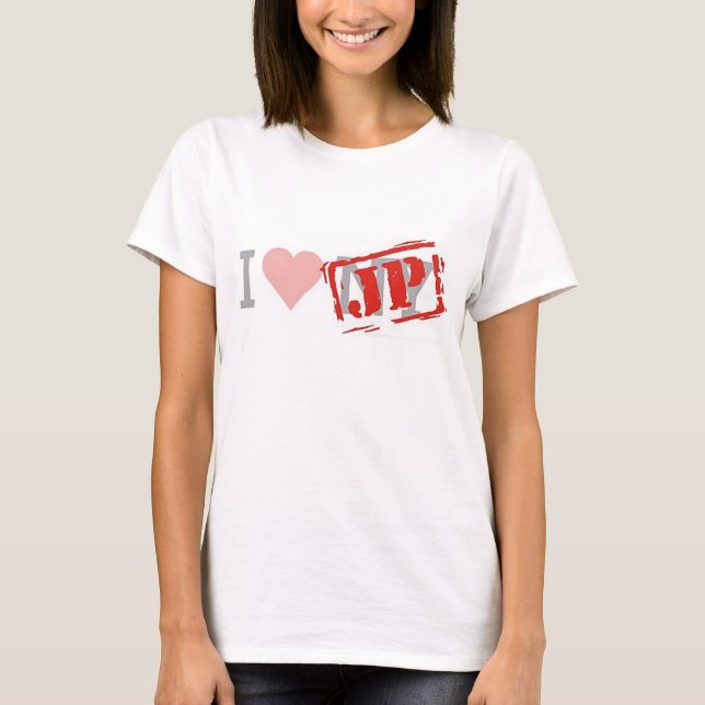 Flowy tee "i love JP NY" house music dj edm deejay (Front)