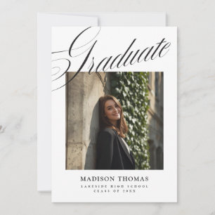 Flowy Typography Graduation Invitation