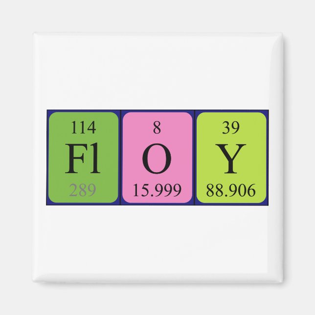 Floy periodic table name magnet (Front)