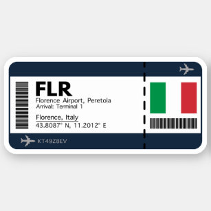 FLR Florence Boarding Pass - Italy Travel