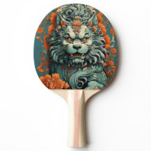 Flu Lion of Wisdom  Ping Pong Paddle