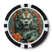 Flu Lion of Wisdom Poker Chip