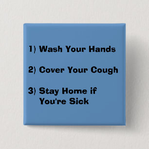 Flu Season 2 Inch Square Button